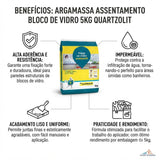 Argamassa para Assentamento de Bloco de Vidro 5kg Quartzolit