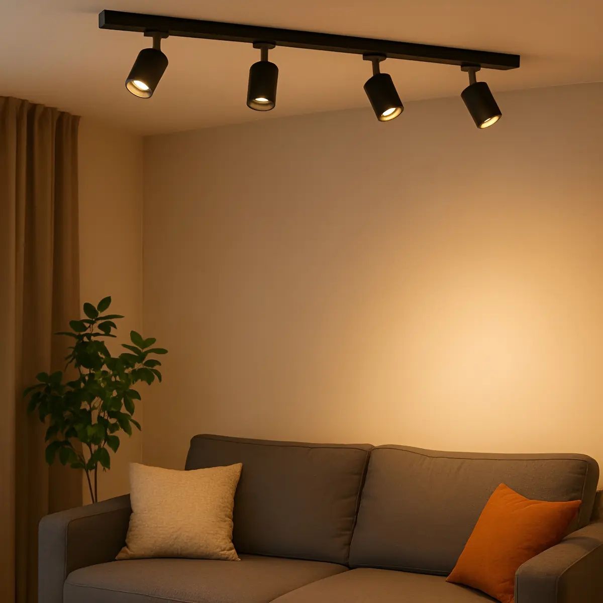 Kit Trilho Direct LED 3000K 18W Preto Taschibra