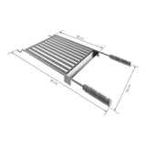 Grelha Churrasco Inox 42x48 cm com Coletor Qualinox