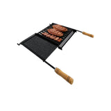 Grelha Churrasco Esmaltada 60x41 cm com Chapa Auxiliar Qualinox