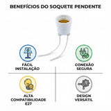 Soquete Pendente Branco E27 RT