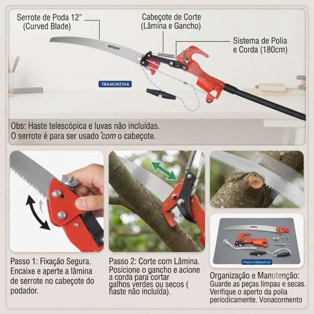 Serrote para Poda 12" sem Cabo 78380/701 Tramontina