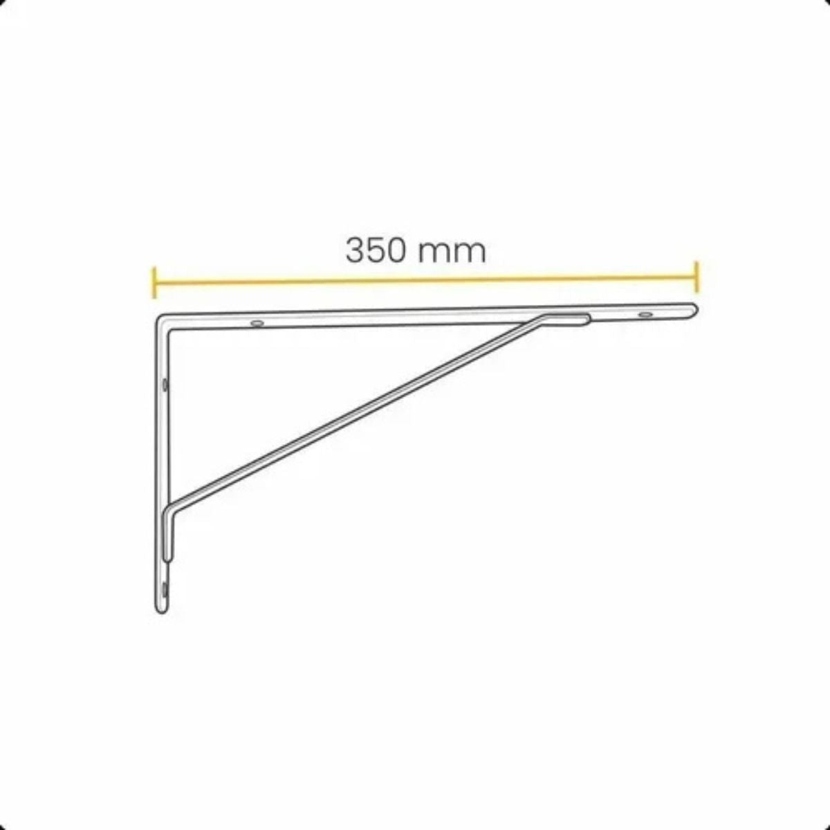 Suporte Mao Francesa 35cm Branco Dtools