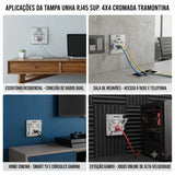 Tampa Unha Rj45 Sup. 4x4 Cromada Tramontina