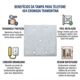 Tampa Telefone 4x4 Cromada Tramontina