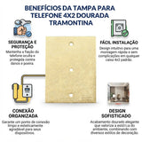 Tampa Telefone 4x2 Dourada Tramontina