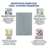 Tampa Cega Cinza - Plastibox Tramontina