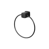 Porta Toalha Argola Block 38 Preto Matt Meber