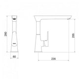 Misturador Mono De Cozinha Balcão 7009 C78 Meber