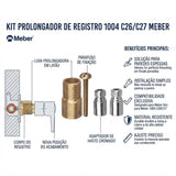 Kit Prolongador de Registro 1004 C26/C27 Meber