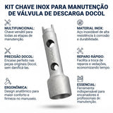Kit Chave Inox para Manutenção de Válvula de Descarga Docol