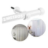 Kit 2 Varao Suporte Cortina Branco 19mm 2mt Bella Arte