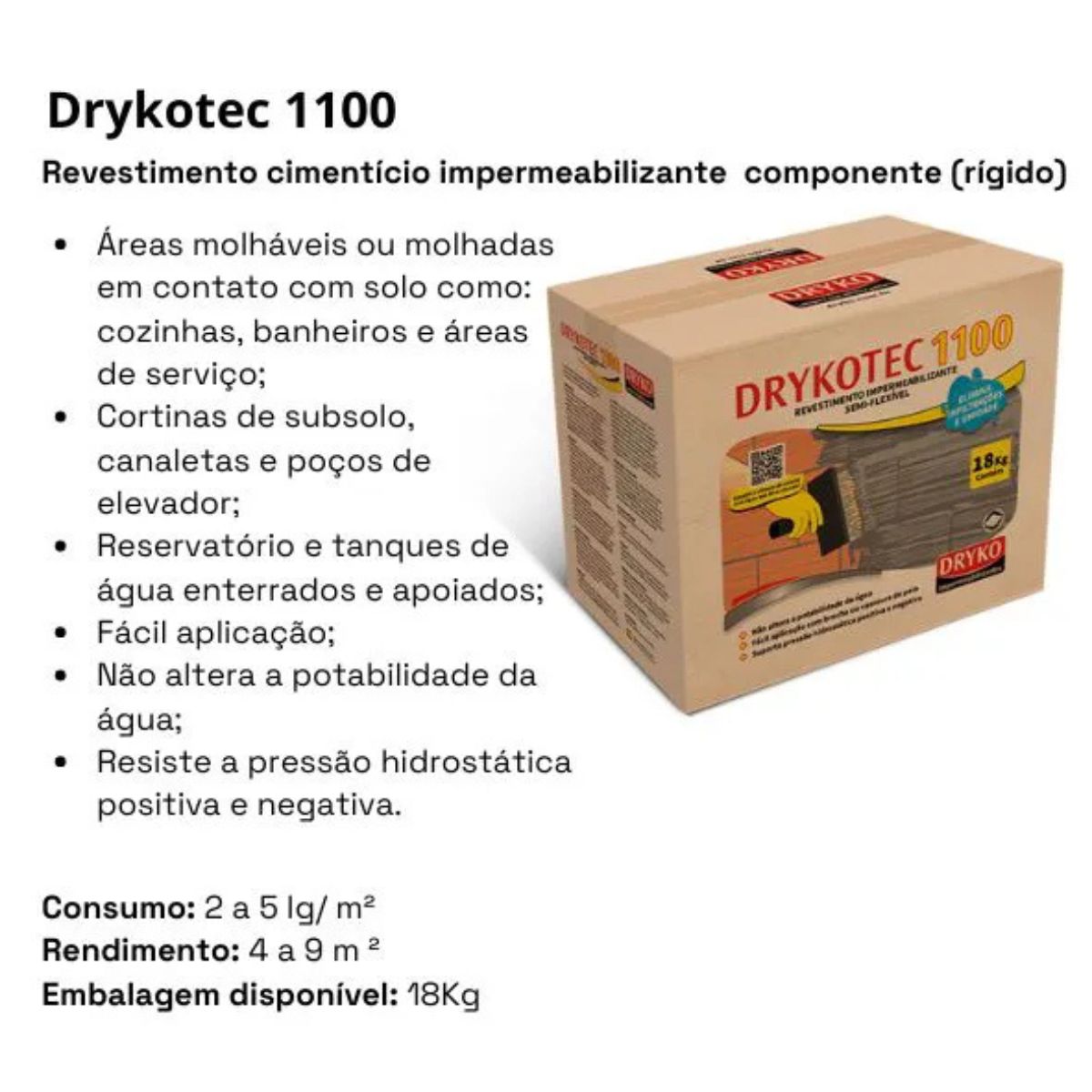 Impermeabilizante Bi-Componente Drykotec 1100 18l