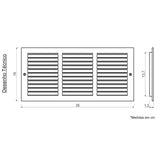 Grade de Ventilação Ventokit 35x16cm com Tela Ventokit