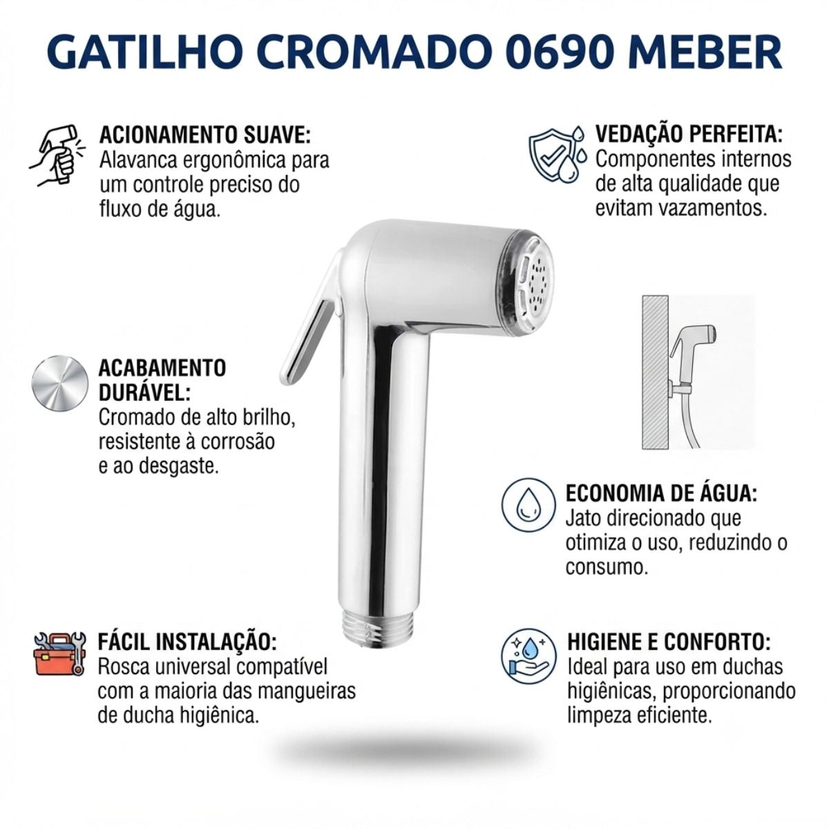 Gatilho Cromado 0690 Meber