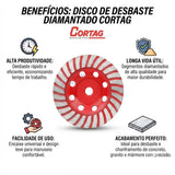 Disco De Desbaste Diamantado 115mm - 4.1/2" Cortag