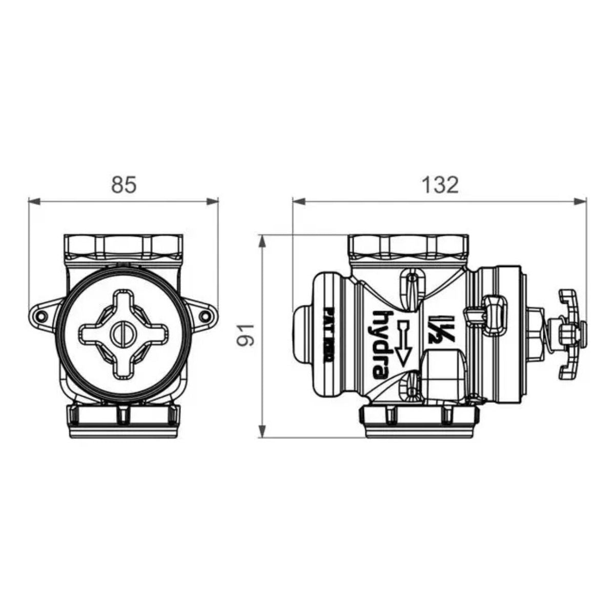 Base para Válvula de Descarga Hydra Max e Hydra Clean 1.1/2" DN40 Deca