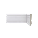 Rodapé Poliestireno Branco BR 240cm Modelo 444 96x20mm Santa Luzia