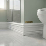 Rodapé Poliestireno Branco BR 240cm Modelo 444 96x20mm Santa Luzia