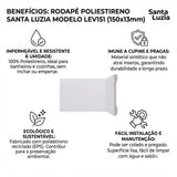 Rodapé Poliestireno Branco 240cm Modelo LEV151 150x13mm Santa Luzia