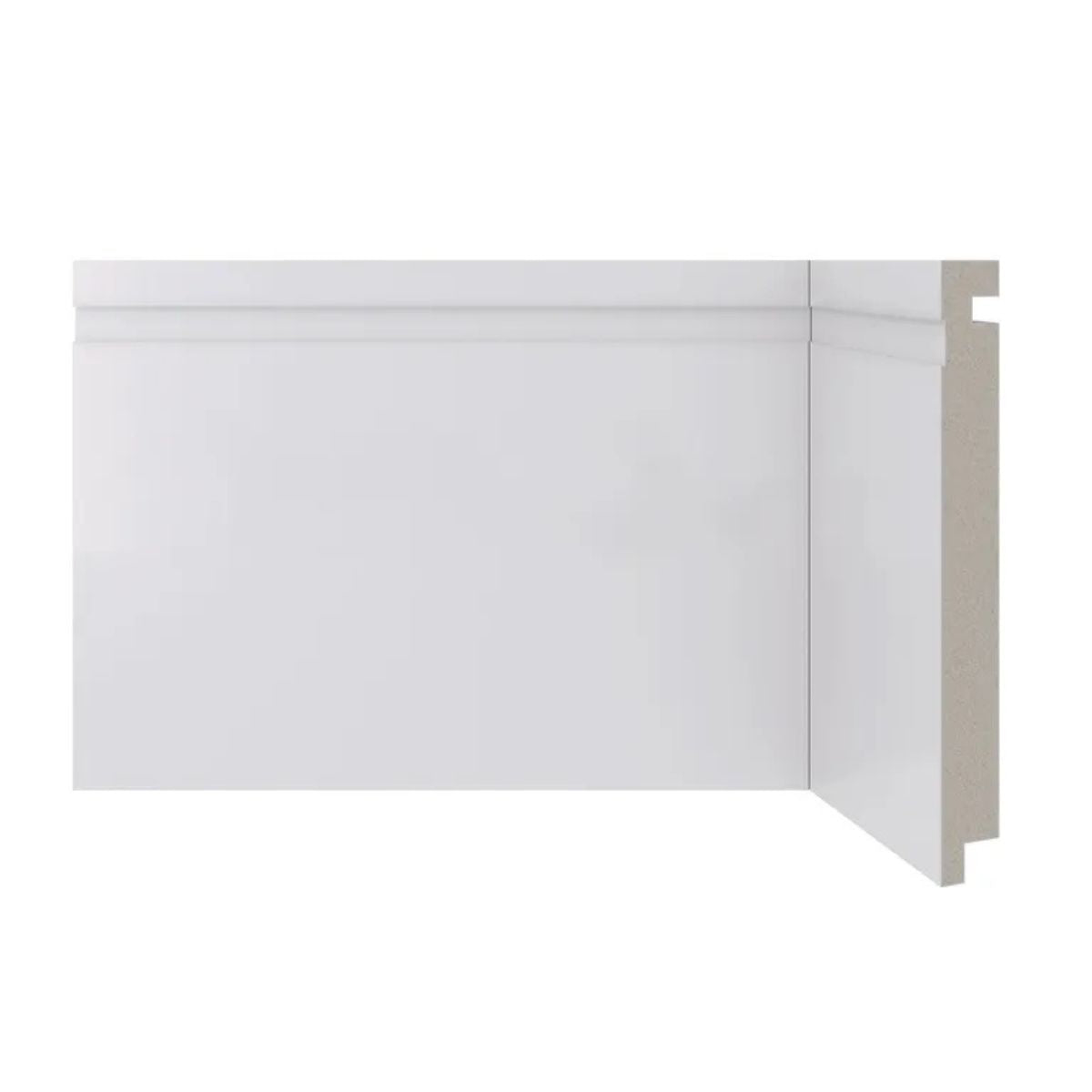 Rodapé Poliestireno Branco 240cm Modelo 480 150x16mm Santa Luzia