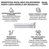 Roda Meio Poliestireno Branco BR 240cm Modelo 467 60x23mm Santa Luzia