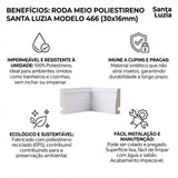 Roda Meio Poliestireno Branco BR 240cm Modelo 466 30x16mm Santa Luzia