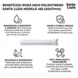 Roda Meio Poliestireno Branco BR 240cm Modelo 465 40x17mm Santa Luzia
