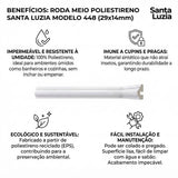 Roda Meio Poliestireno Branco BR 240cm Modelo 448 29x14mm Santa Luzia