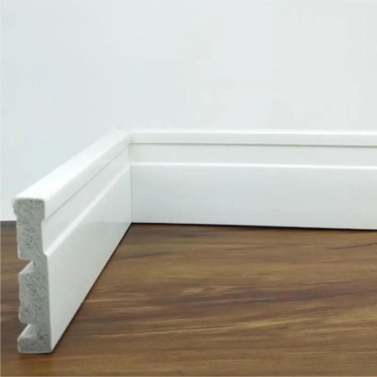 Rodapé Poliestireno RP/BR Branco 240cm Modelo 493 120x16mm Santa Luzia