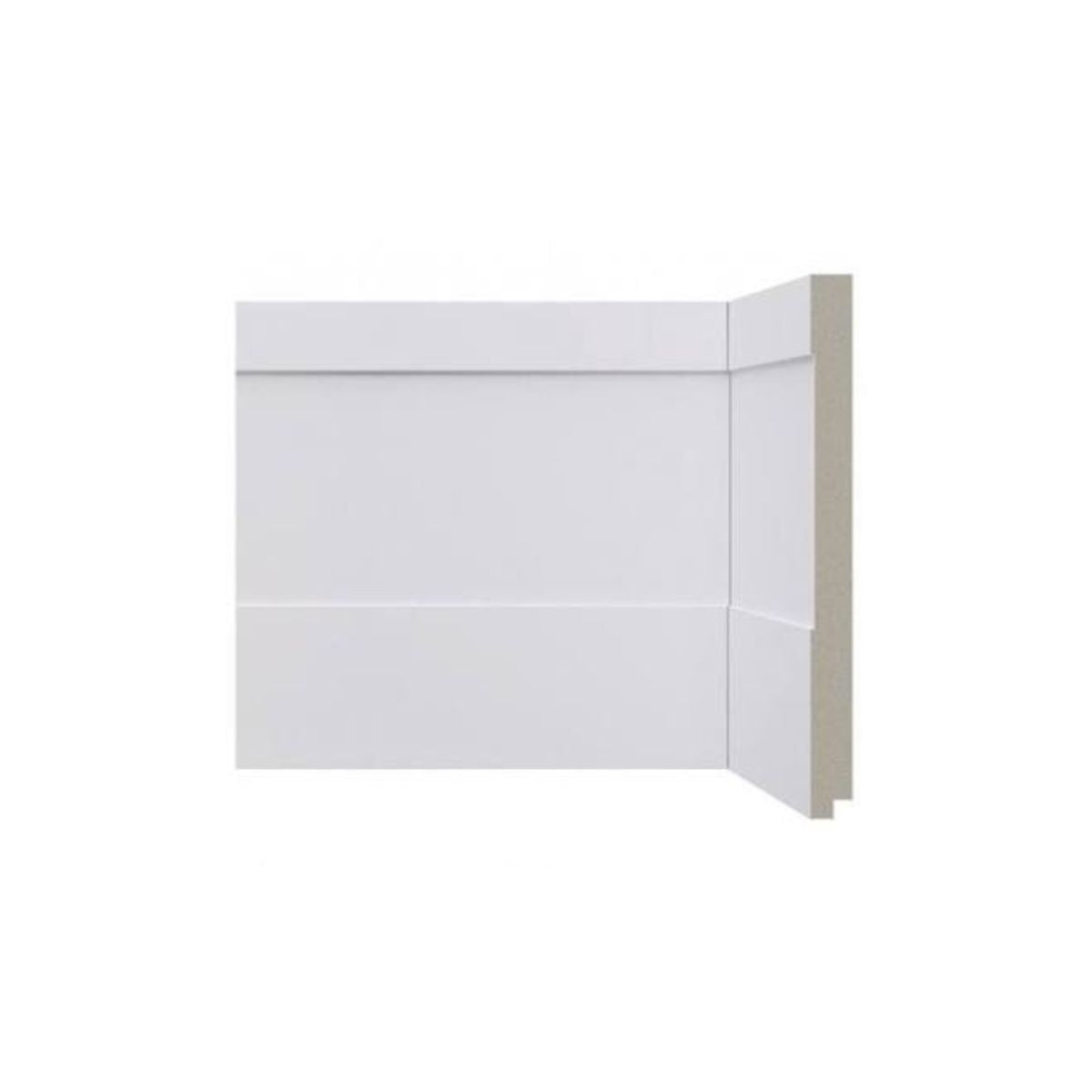 Rodape Polie. Branco Br 240cm Mod 505 200x16mm Santa Luzia