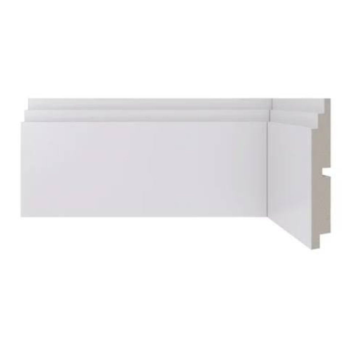 Rodapé Poliestireno Branco BR 240cm Modelo 464 100x16mm Santa Luzia