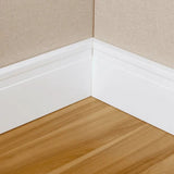 Rodape Polie. Branco Br 240cm Mod 457 100x16mm Santa Luzia