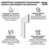 Guarnição Poliestireno Branco BR 240cm Modelo 451 70x13mm Santa Luzia