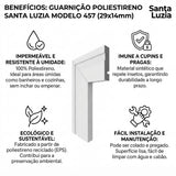 Guarnição Poliestireno Branco BR 240cm Modelo 457 29x14mm Santa Luzia
