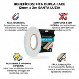 Fita Dupla Face 12mm x 2m Santa Luzia