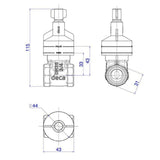 Base Registro de Gaveta Deca 3/4" DN20 Original Deca
