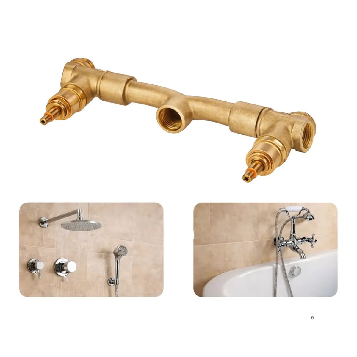 Base Misturador Chuveiro/Banheira 3/4 (Rosca G1 Docol