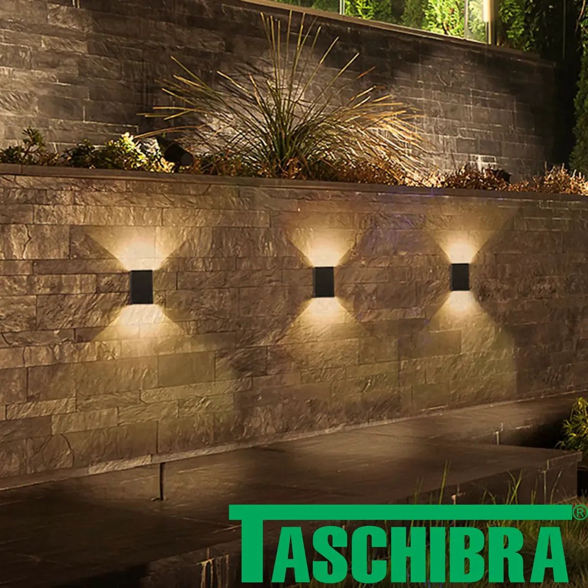 Arandela Led Quadre 3000k Preto Taschibra