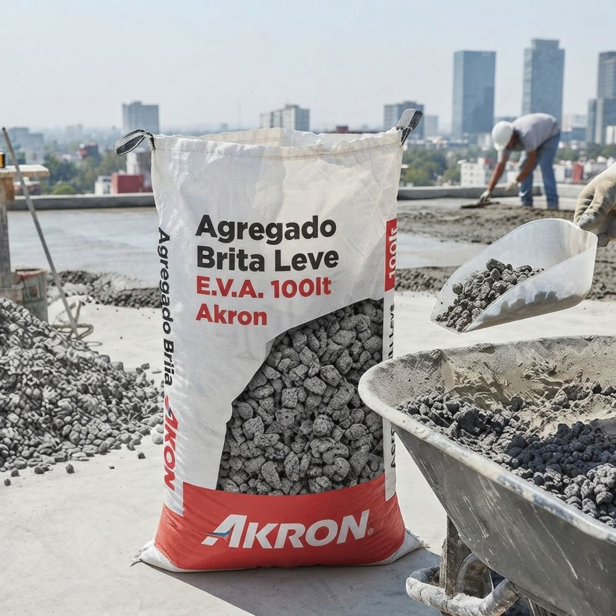 Agregado Brita Leve E.V.A.100lt Akron