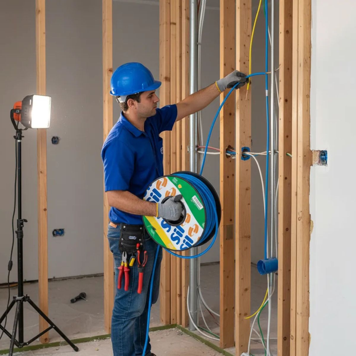Cabo Flexível Flexsil 750V 1,00mm² Azul – Rolo com 100 Metros