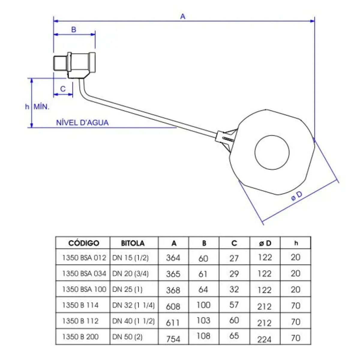 Torneira Boia 1350 B 3/4" Deca