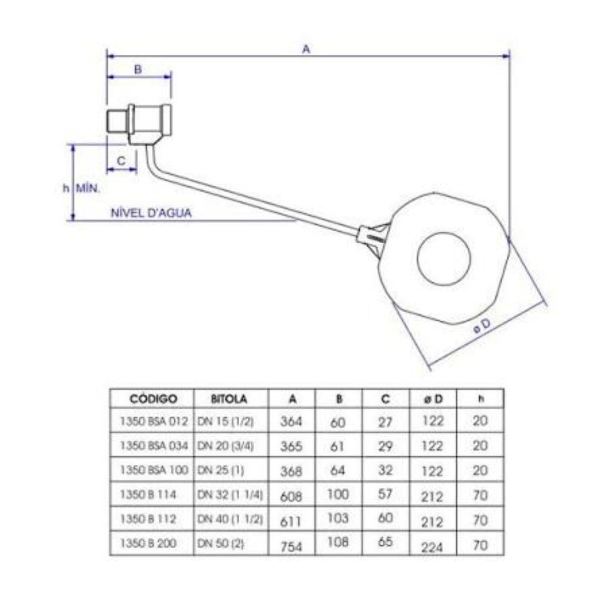Torneira Boia 1350 B 1/2" Deca