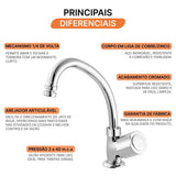 Torneira De Balcão Cozinha Bica Móvel 1173 C40 Meber