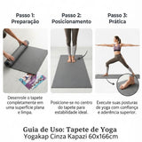 Tapete de Yoga Yogakap Cinza 60cm x 166cm Kapazi