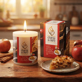 Vela Perfumada Premium 60g Torta de Maçã e Canela Chama de Ouro