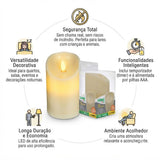 Vela Led 15cm Amarelo Taschibra