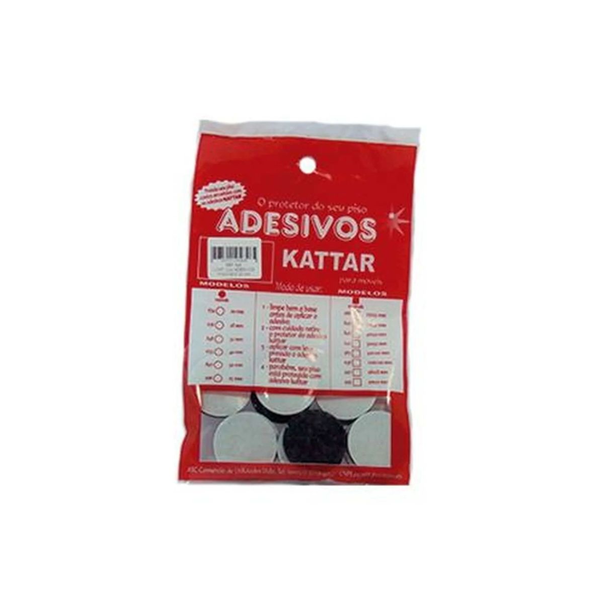 Feltro Adesivo para Móveis 25x25mm Kattar