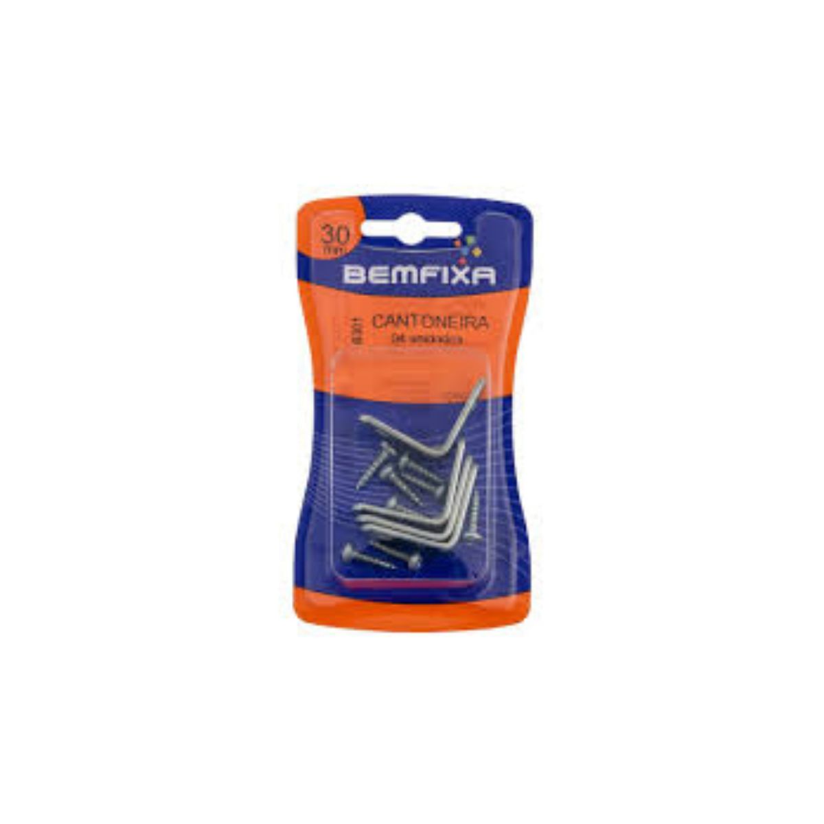 Cantoneira Zincada 40x40mm com 4 Peças BemFixa