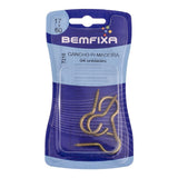 Cartela Gancho com Rosca para Madeira 17x60mm BemFixa